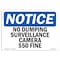 Signmission OSHA Notice Sign, 7" Height, 10" Width, No Dumping Surveillance Camera $50 Fine Sign, Landscape OS-NS-D-710-L-14498 - alternate 1